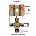 inside snap ring UJoint measurement image